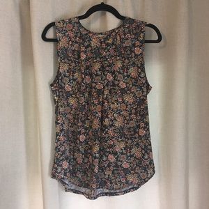 Mixed Media Floral Top